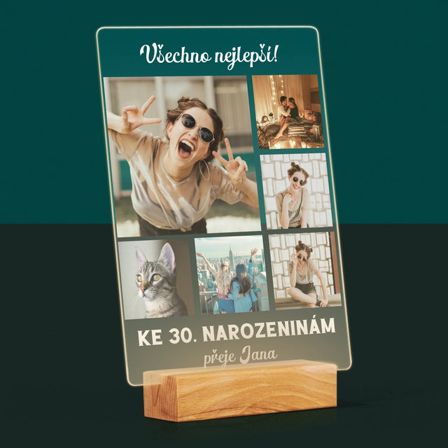 Fotokoláž: Narozeniny - Tisk Na Akrylovém Skle