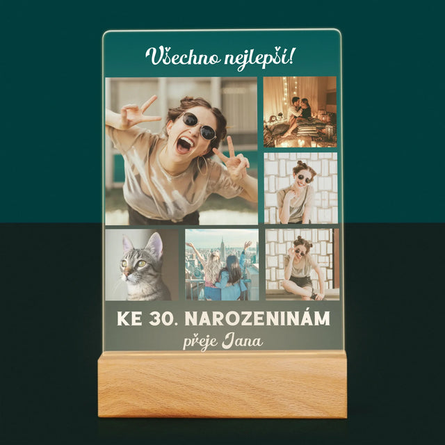 Fotokoláž: Narozeniny - Tisk Na Akrylovém Skle