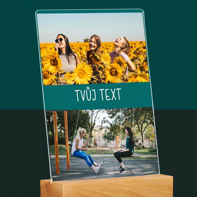 Fotokoláž: 2 Fotky A Nápis - Tisk Na Akrylovém Skle