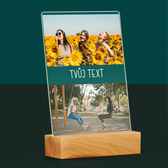 Fotokoláž: 2 Fotky A Nápis - Tisk Na Akrylovém Skle