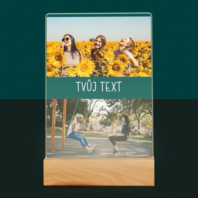 Fotokoláž: 2 Fotky A Nápis - Tisk Na Akrylovém Skle