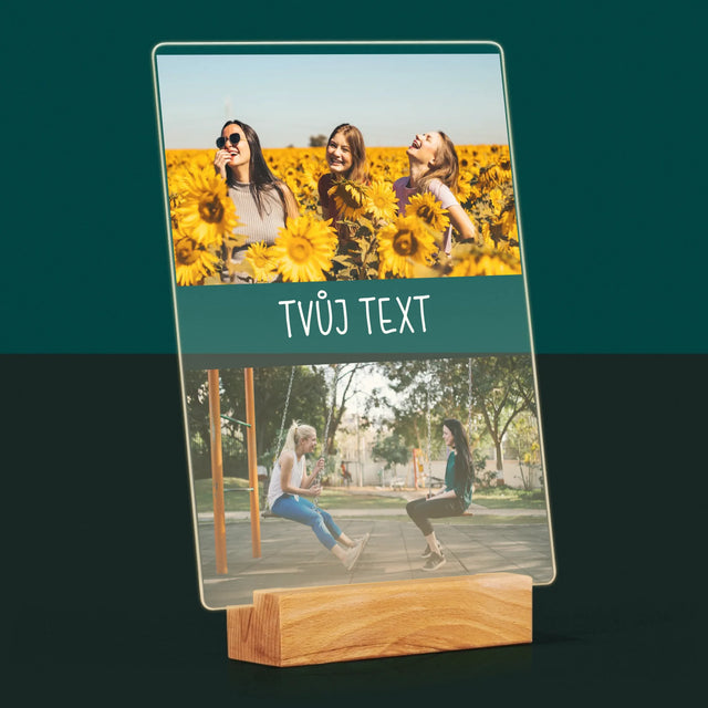 Fotokoláž: 2 Fotky A Nápis - Tisk Na Akrylovém Skle