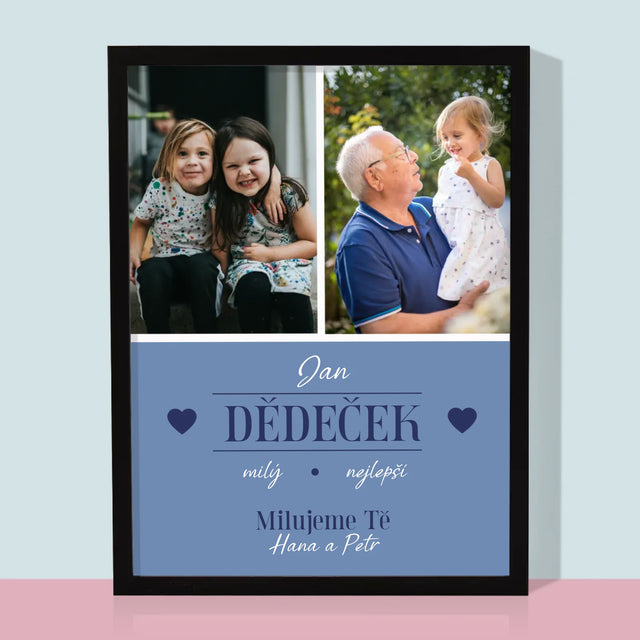 Fotokoláž: Milý Dědečku - Tisk V Rámečku