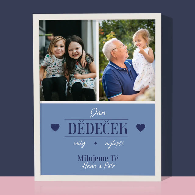 Fotokoláž: Milý Dědečku - Tisk V Rámečku