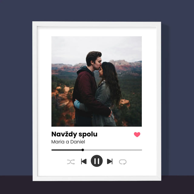 Fotka A Textem: Spotify S Vlastní Fotkou - Tisk V Rámečku