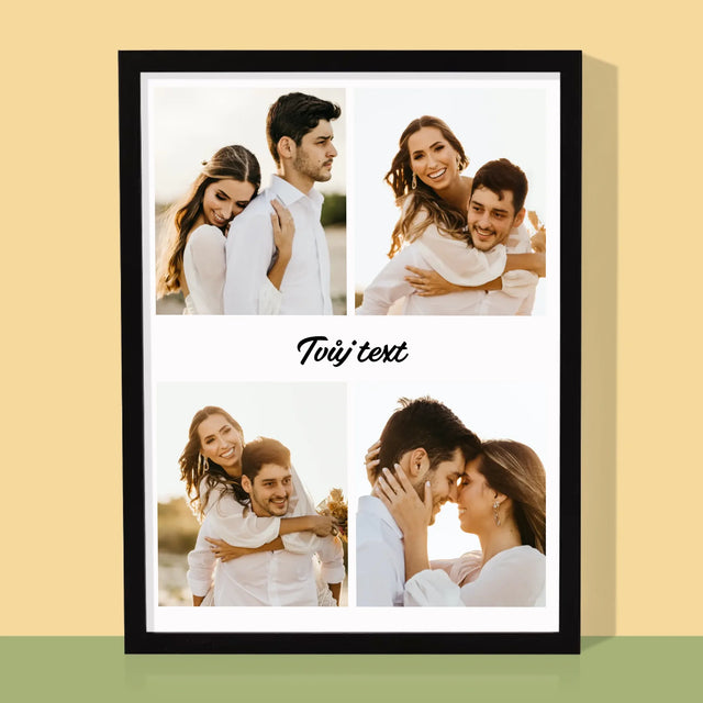 Fotokoláž: 4 Fotky A Nápis - Tisk V Rámečku