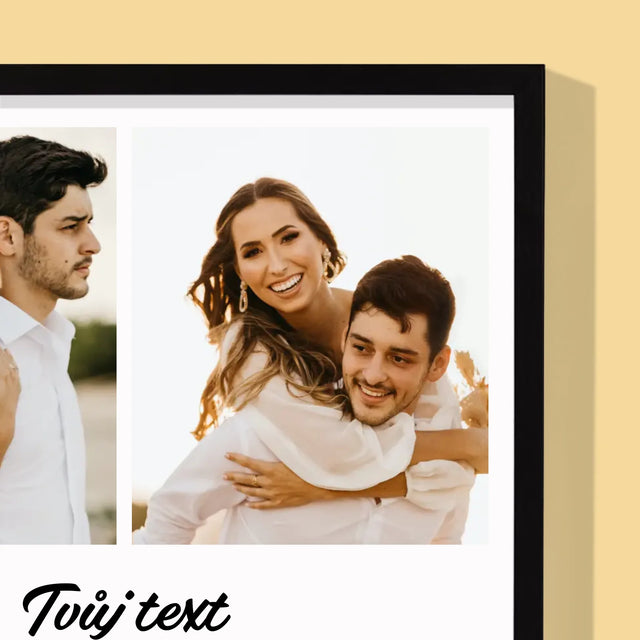 Fotokoláž: 4 Fotky A Nápis - Tisk V Rámečku