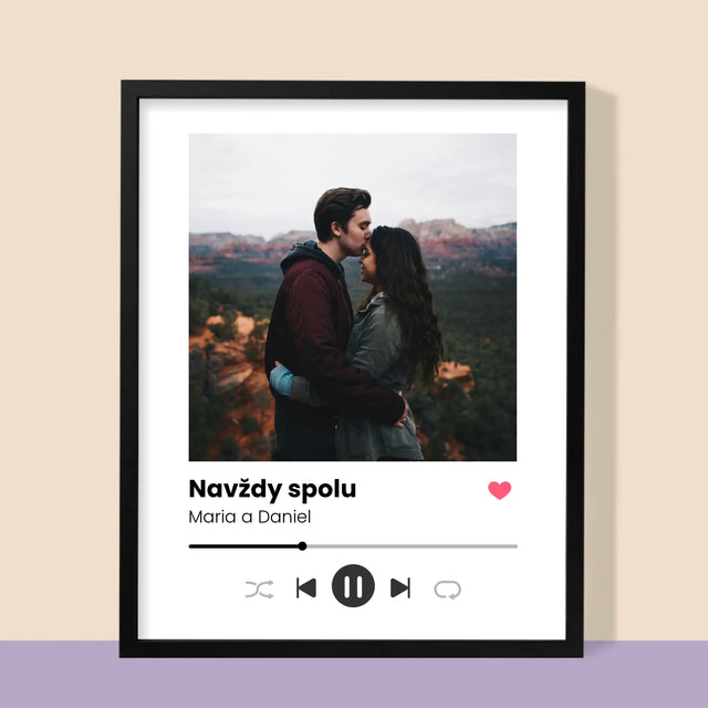 Fotka A Textem: Spotify S Vlastní Fotkou - Tisk V Rámečku