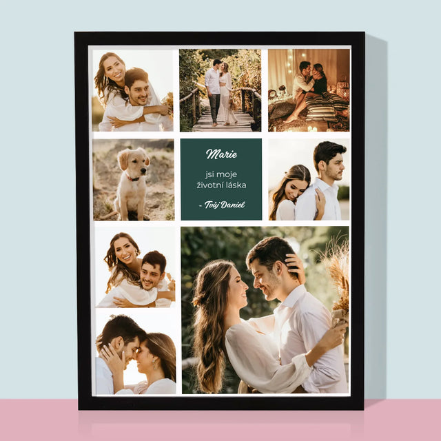 Fotokoláž: Koláž Milostná - Tisk V Rámečku
