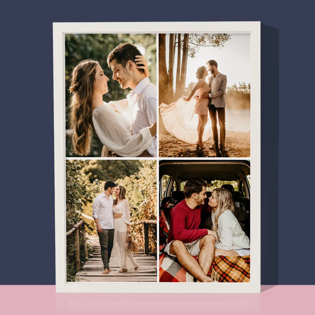 Fotokoláž: 4 Fotky - Tisk V Rámečku