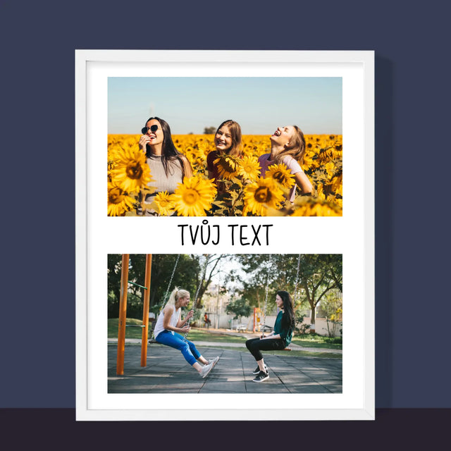 Fotokoláž: 2 Fotky A Nápis - Tisk V Rámečku