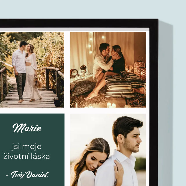 Fotokoláž: Koláž Milostná - Tisk V Rámečku