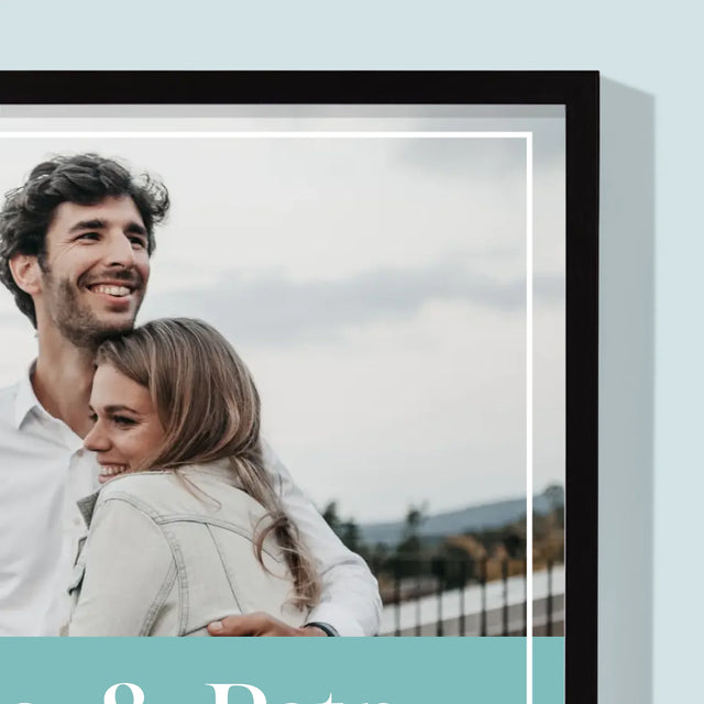 Fotokoláž: Pár Jména - Tisk V Rámečku