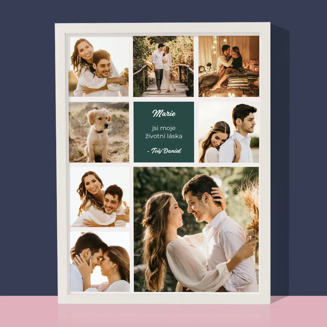 Fotokoláž: Koláž Milostná - Tisk V Rámečku