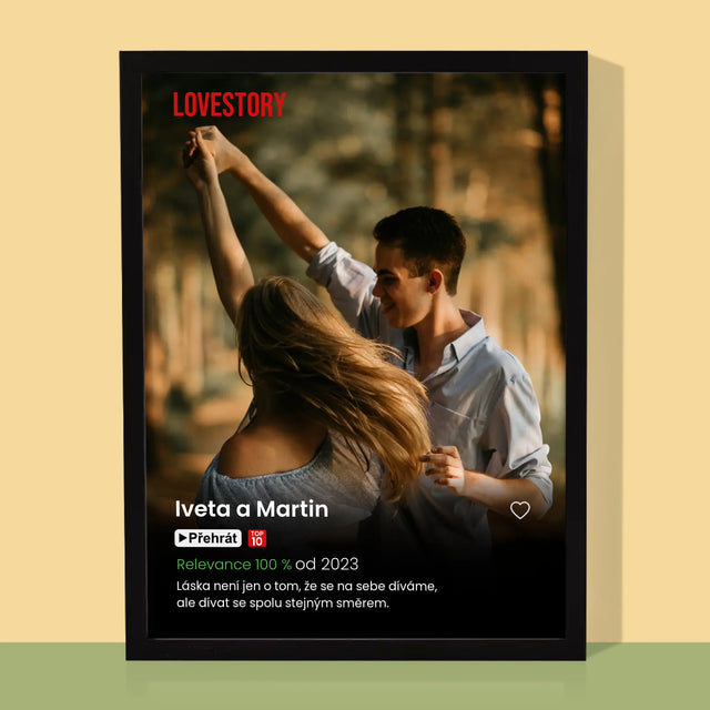 Fotka A Textem: Plakát Netflix - Tisk V Rámečku