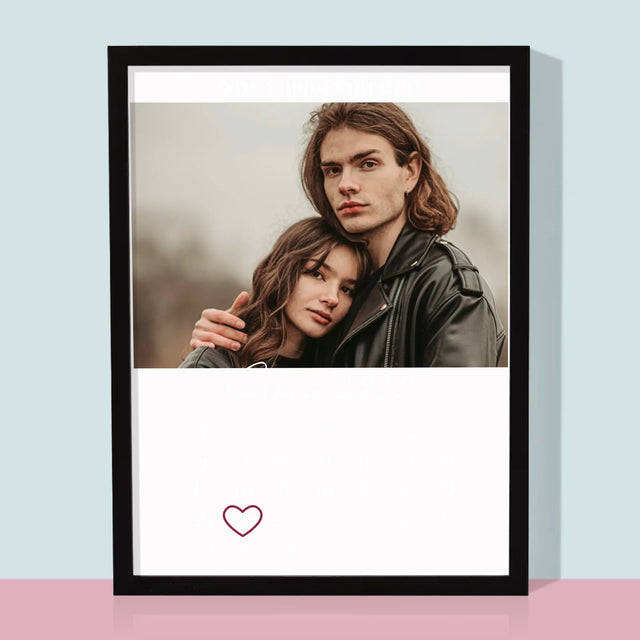 Fotka A Textem: Náš Vyjímečný Den - Tisk V Rámečku