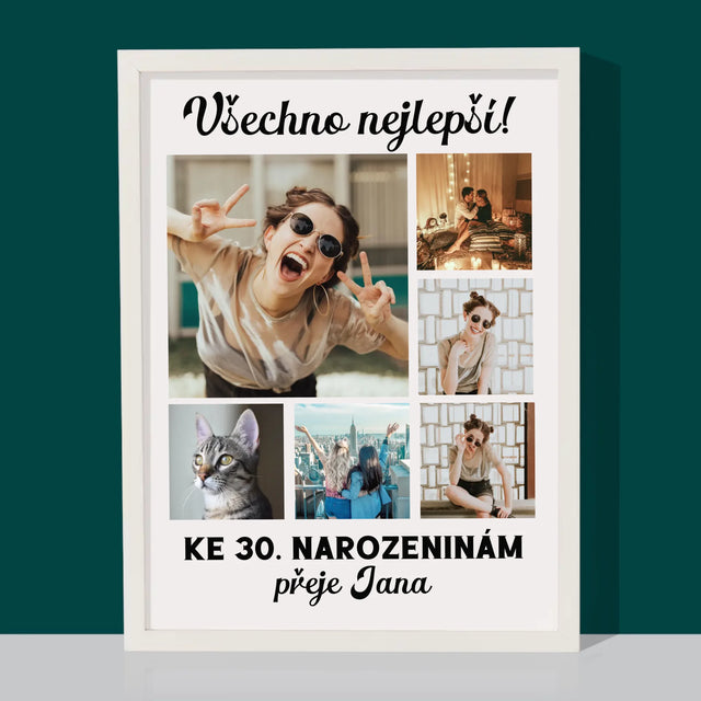 Fotokoláž: Narozeniny - Tisk V Rámečku