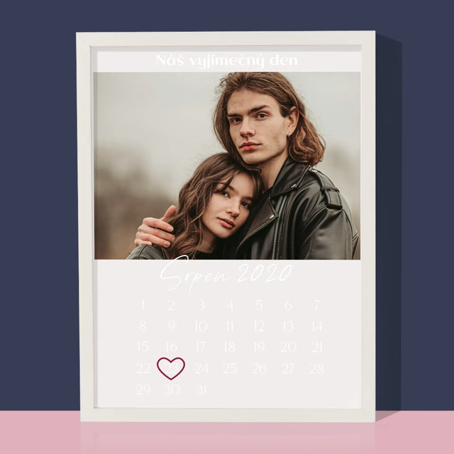 Fotka A Textem: Náš Vyjímečný Den - Tisk V Rámečku
