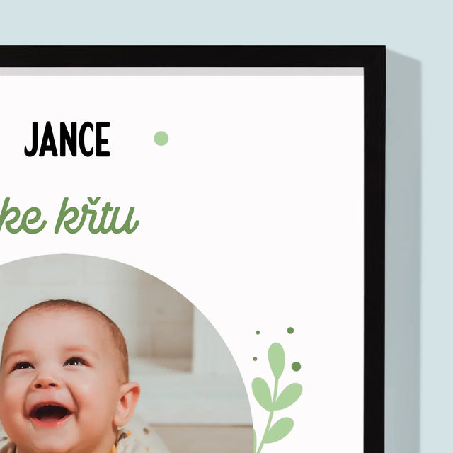 Fotka A Textem: Ke Křtu - Tisk V Rámečku