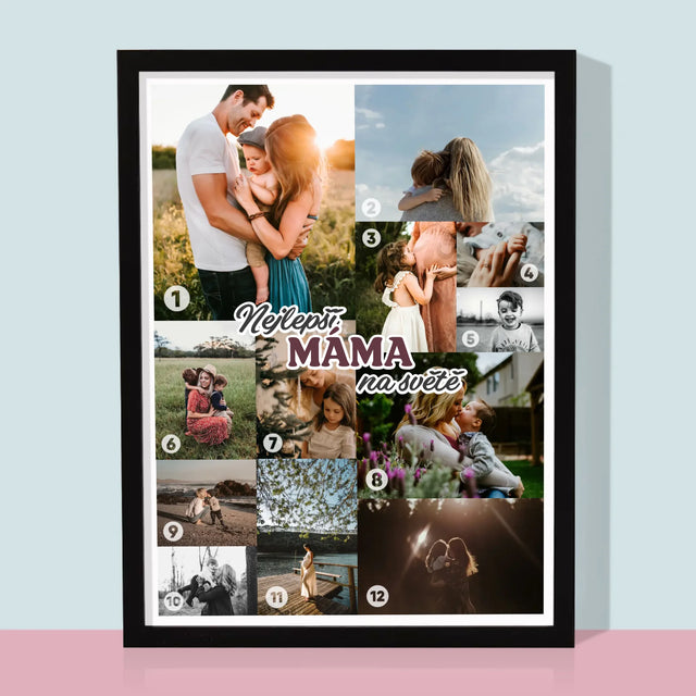 Fotokoláž: Nejlepší Máma Na Světě - Tisk V Rámečku