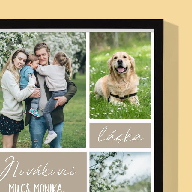 Fotokoláž: Rodinná Koláž Z Fotek - Tisk V Rámečku