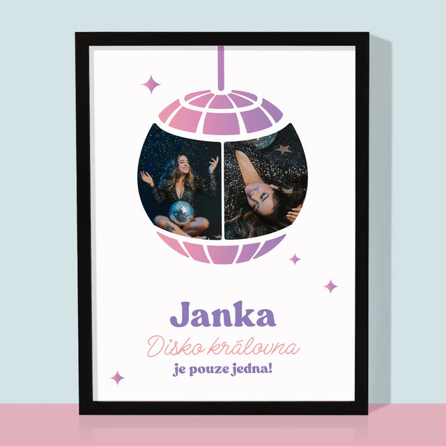 Fotokoláž: Disko Královna 2 Fotky - Tisk V Rámečku