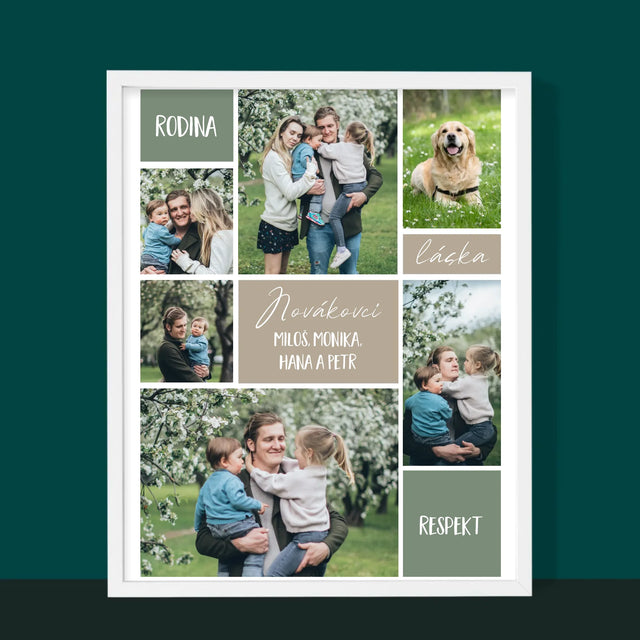 Fotokoláž: Rodinná Koláž Z Fotek - Tisk V Rámečku