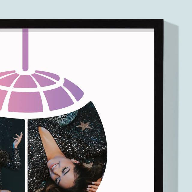 Fotokoláž: Disko Královna 2 Fotky - Tisk V Rámečku