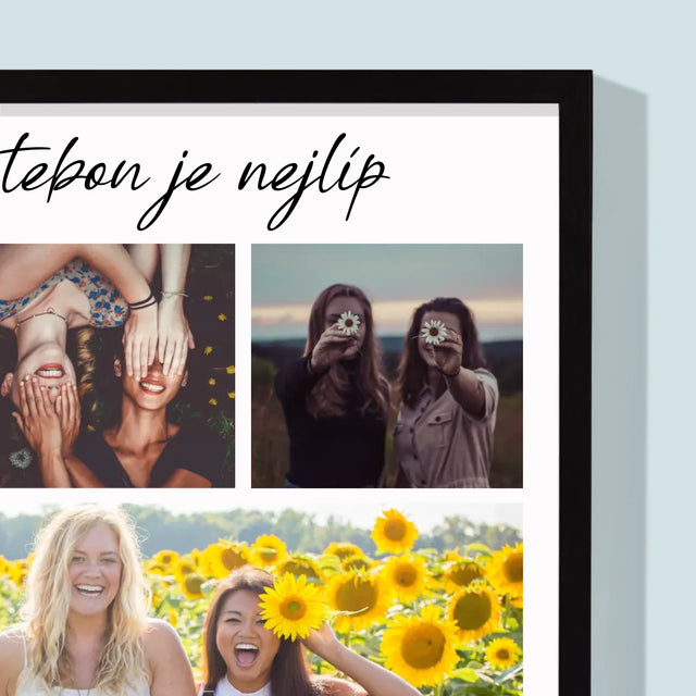 Fotokoláž: Nejlepší Kamarádka - Tisk V Rámečku