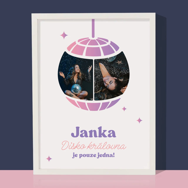 Fotokoláž: Disko Královna 2 Fotky - Tisk V Rámečku
