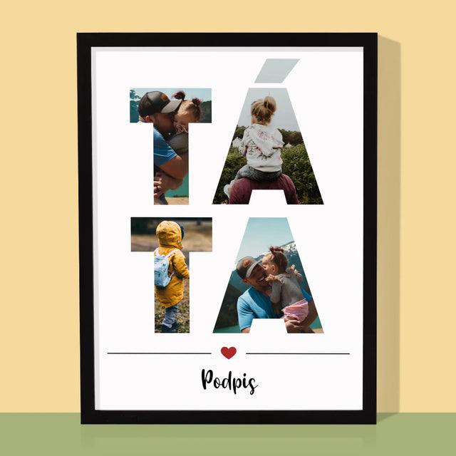 Slovo Z Fotek: Táta Z Tvých Fotek - Tisk V Rámečku