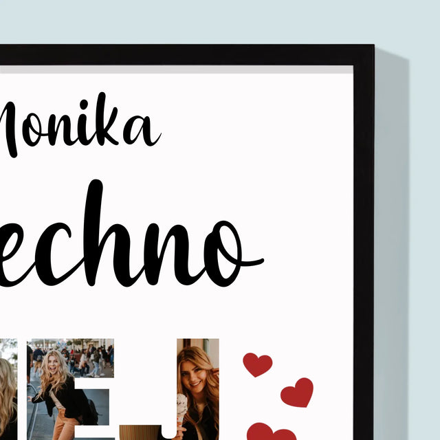 Slovo Z Fotek: Všechno Nejlepší - Tisk V Rámečku