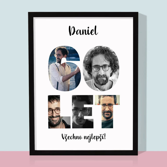 Slovo Z Fotek: 60 Let Z Tvých Fotek - Tisk V Rámečku