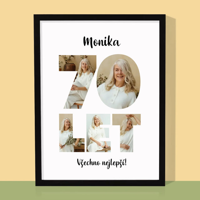 Slovo Z Fotek: 70 Let Z Tvých Fotek - Tisk V Rámečku