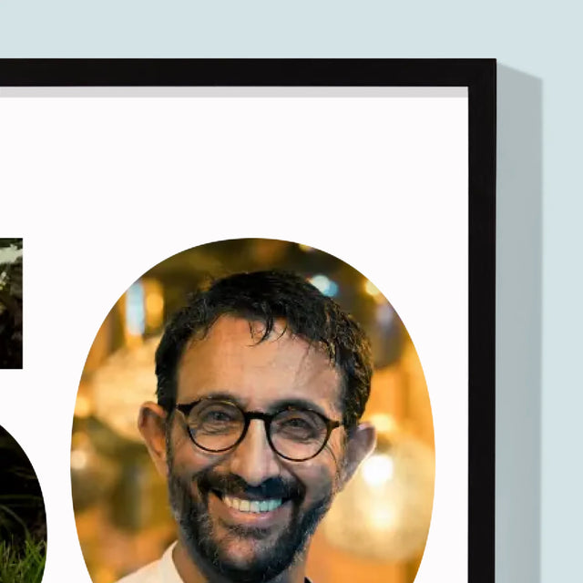 Slovo Z Fotek: 50. Narozeniny - Tisk V Rámečku