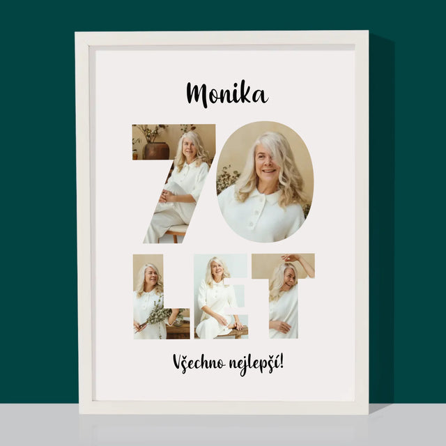 Slovo Z Fotek: 70 Let Z Tvých Fotek - Tisk V Rámečku