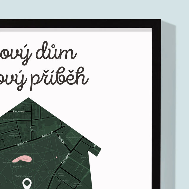 Mapa Města: Mapa Města: Nový Dům - Tisk V Rámečku