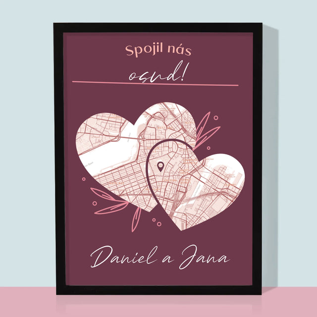 Mapa Města: Mapa Města: Osud - Tisk V Rámečku