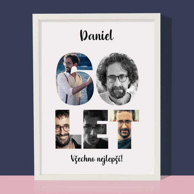 Slovo Z Fotek: 60 Let Z Tvých Fotek - Tisk V Rámečku