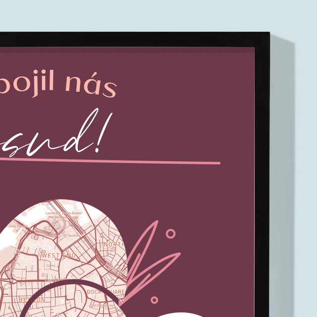 Mapa Města: Mapa Města: Osud - Tisk V Rámečku