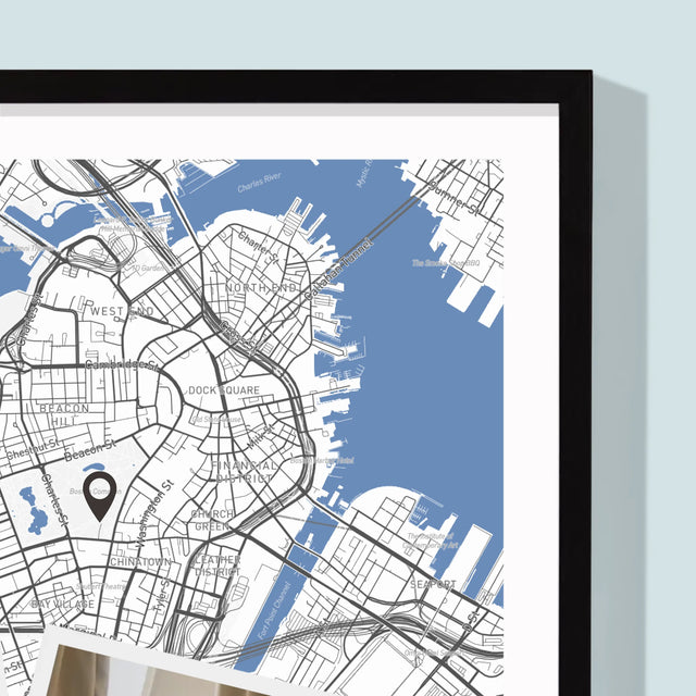 Mapa Města: Kde To Začalo - Mapa Města - Tisk V Rámečku