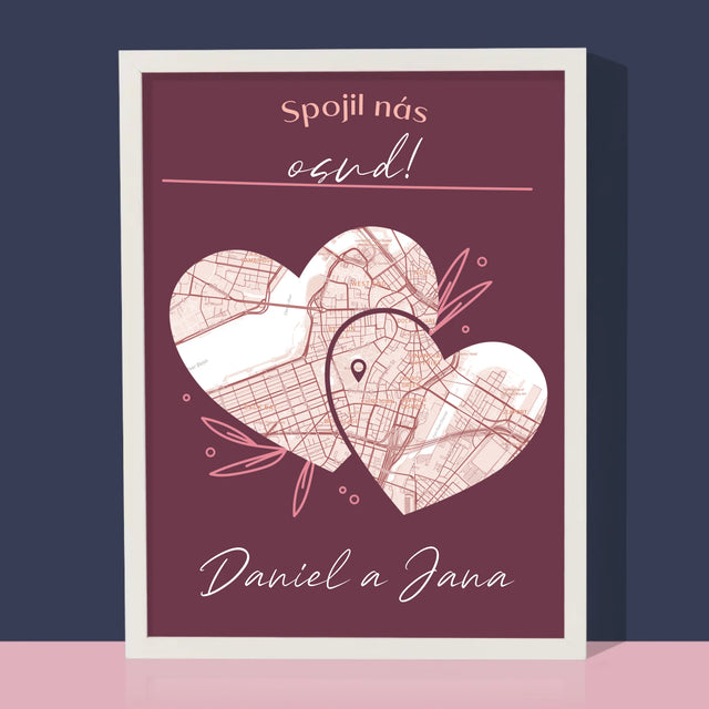 Mapa Města: Mapa Města: Osud - Tisk V Rámečku