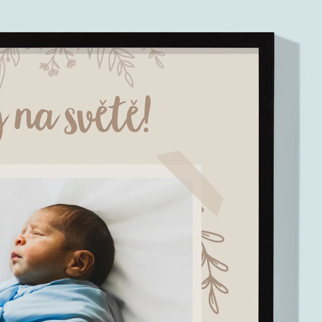 Údaje O Narození Ditěte: Rodný List Větvičky - Tisk V Rámečku