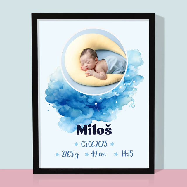 Údaje O Narození Ditěte: Znamení Zvěrokruhu Chlapec - Tisk V Rámečku