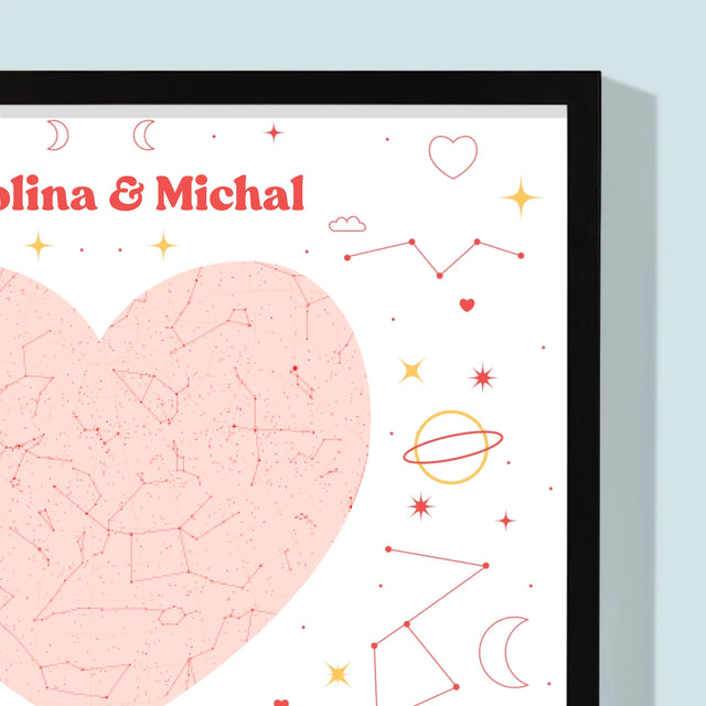 Hvězdná Mapa: Hvězdná Mapa: Náš Okamžik - Tisk V Rámečku