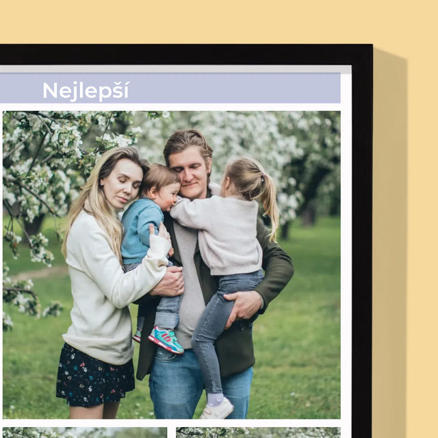 Fotokoláž: Nejlepší Táta Koláž - Tisk V Rámečku