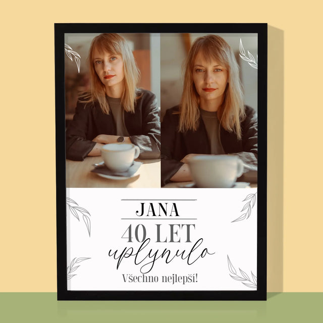 Fotokoláž: Uplynulo 40 Let - Tisk V Rámečku
