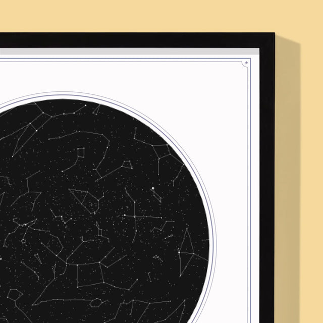 Hvězdná Mapa: Hvězdná Mapa: Pod Hvězdami - Tisk V Rámečku