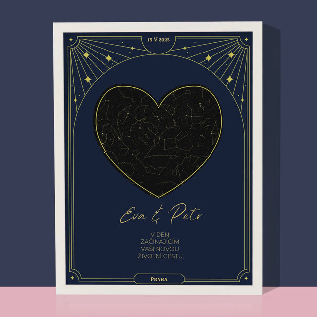 Hvězdná Mapa: Hvězdná Mapa: Nová Životní Cesta - Tisk V Rámečku