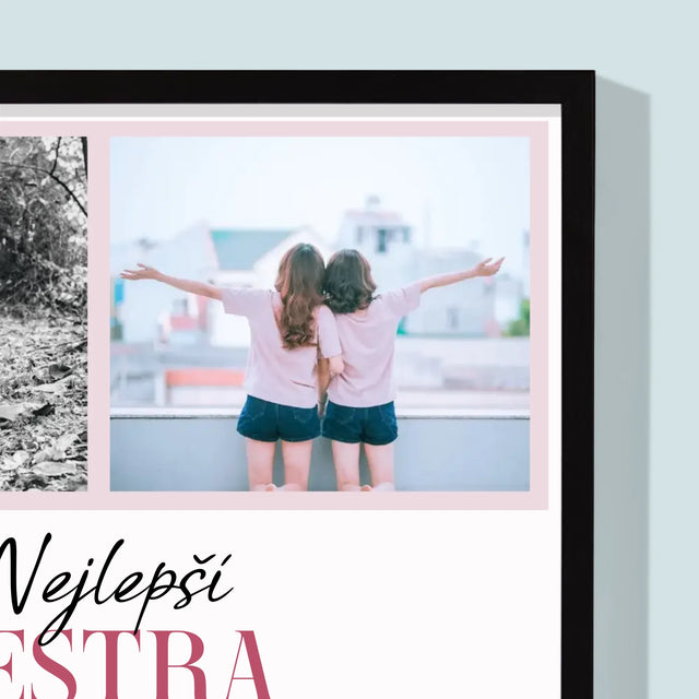 Fotokoláž: Nejlepší Sestra - Tisk V Rámečku